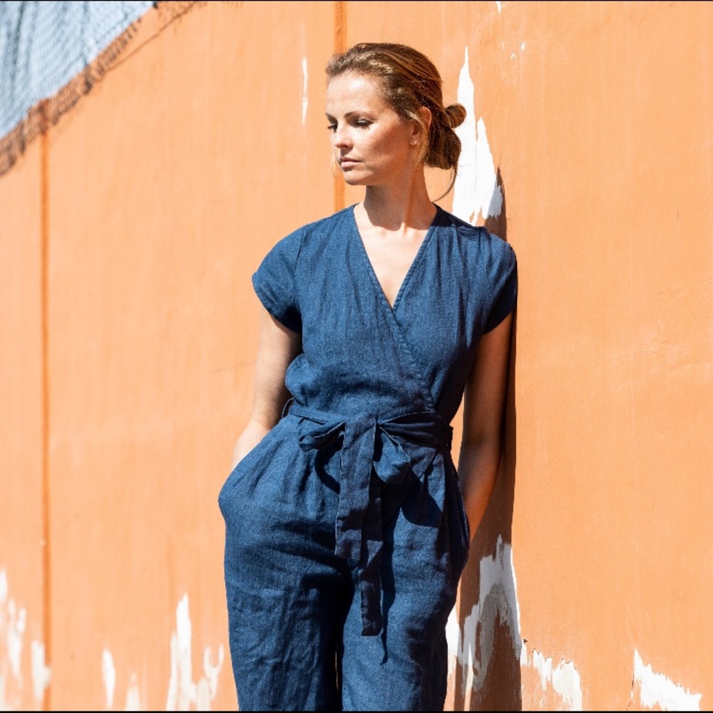 Not perfect linen wrap jumpsuit